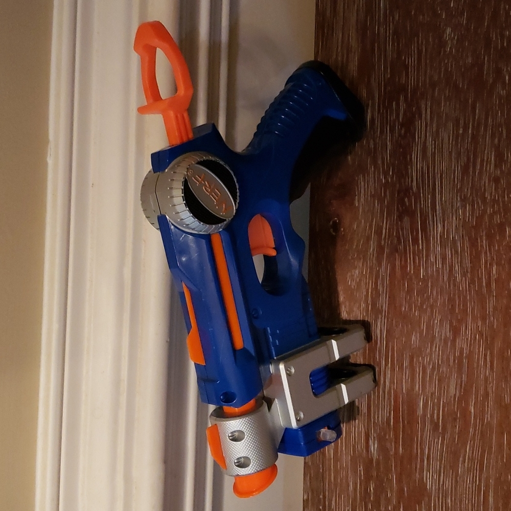💖HP💖Nerf NITE FINDER Gun Blasters Blue Orange 2003 lot w red laser light sight